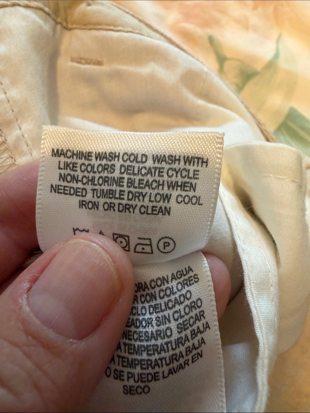 Liz Claiborne Women's Tan Linen-Blend Chinos - Picture 5 of 5